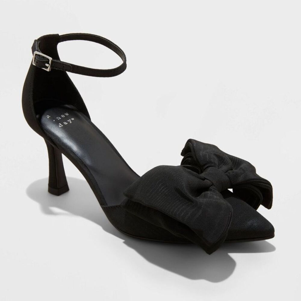 a new day Black Bow Heels size 11